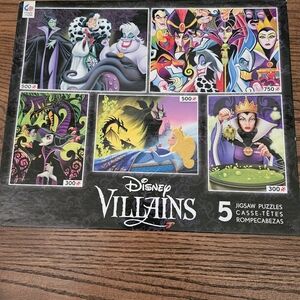 Disney Villains 5 Jigsaw puzzle set